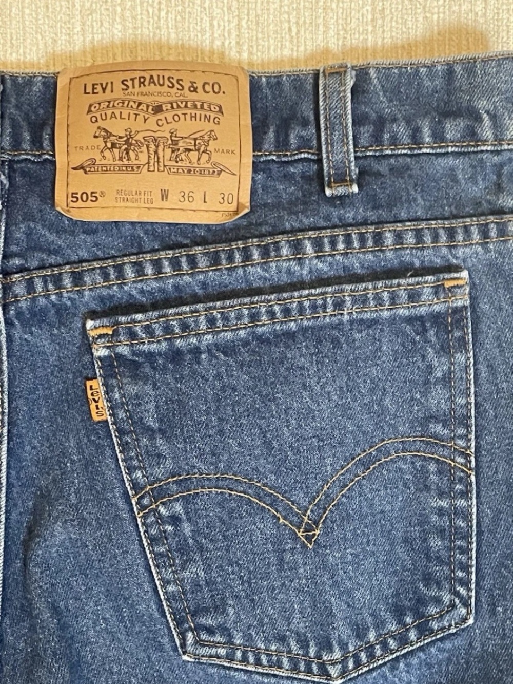 Levi's 90's Orange Tab 505 Jeans Vintage USA Made-Men's 36x30 (fits like 34x26)